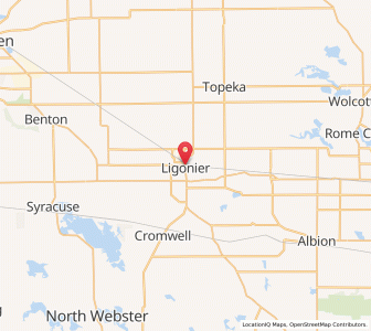 Map of Ligonier, Indiana
