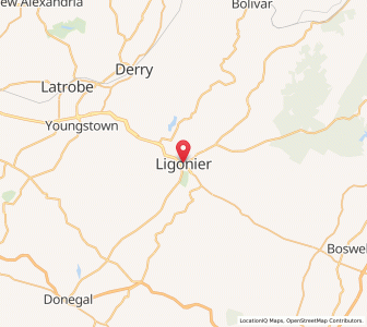 Map of Ligonier, Pennsylvania