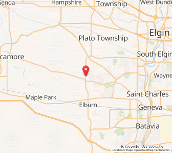 Map of Lily Lake, Illinois