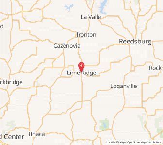 Map of Lime Ridge, Wisconsin