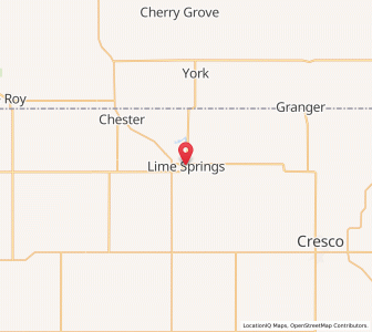 Map of Lime Springs, Iowa