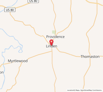 Map of Linden, Alabama