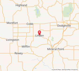 Map of Linden, Wisconsin