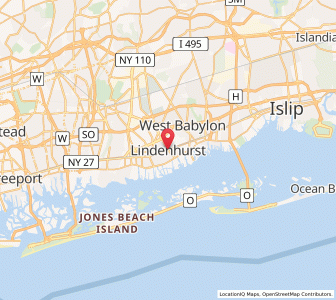 Map of Lindenhurst, New York
