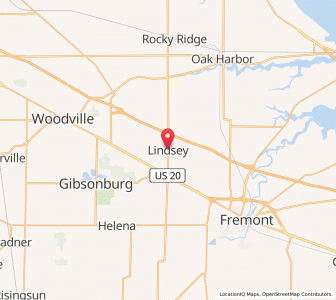 Map of Lindsey, Ohio