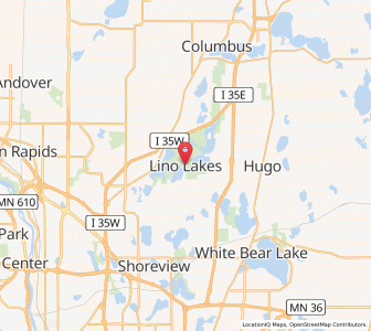 Map of Lino Lakes, Minnesota