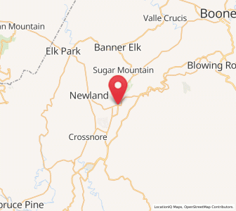 Map of Linville, North Carolina