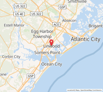 Map of Linwood, New Jersey