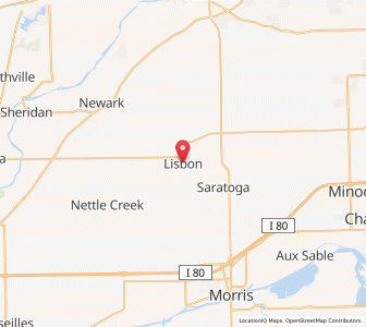 Map of Lisbon, Illinois