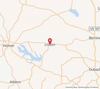 Map of Lisbon, Louisiana