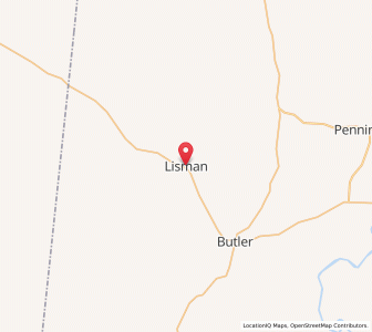 Map of Lisman, Alabama