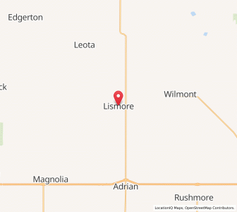 Map of Lismore, Minnesota