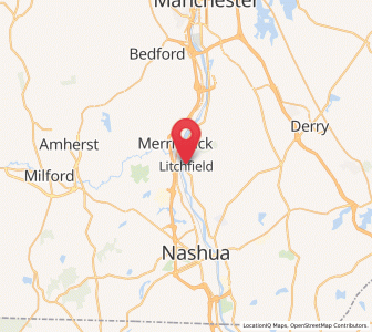 Map of Litchfield, New Hampshire