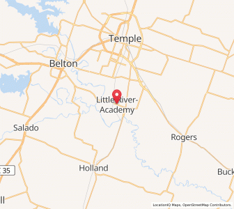 Map of Little River-Academy, Texas