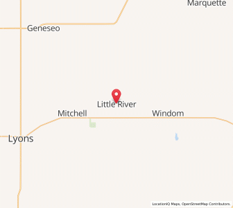 Map of Little River, Kansas