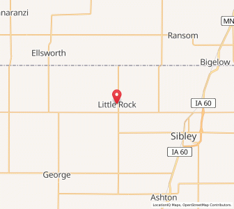 Map of Little Rock, Iowa