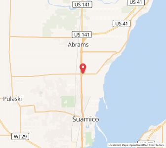 Map of Little Suamico, Wisconsin