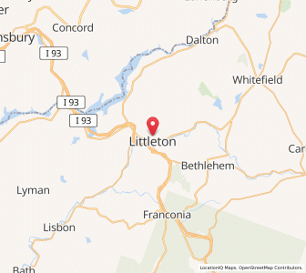 Map of Littleton, New Hampshire
