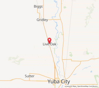 Map of Live Oak, California