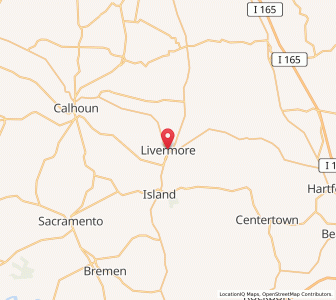 Map of Livermore, Kentucky
