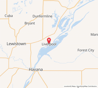 Map of Liverpool, Illinois