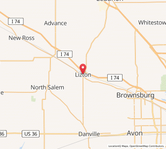 Map of Lizton, Indiana