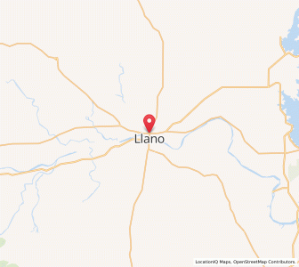 Map of Llano, Texas
