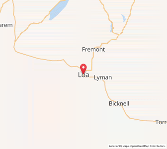 Map of Loa, Utah