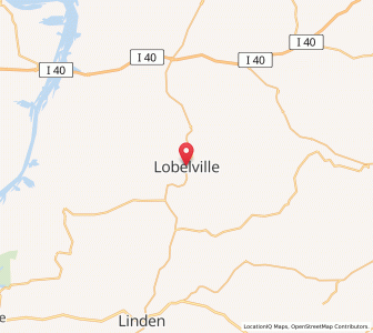 Map of Lobelville, Tennessee