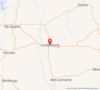 Map of Lockesburg, Arkansas
