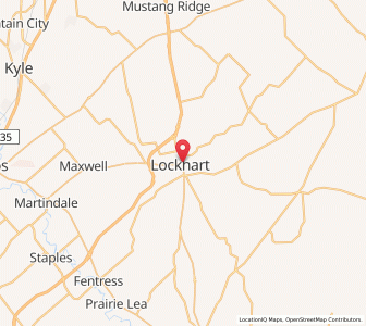 Map of Lockhart, Texas