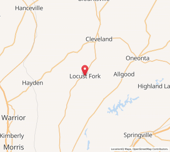 Map of Locust Fork, Alabama