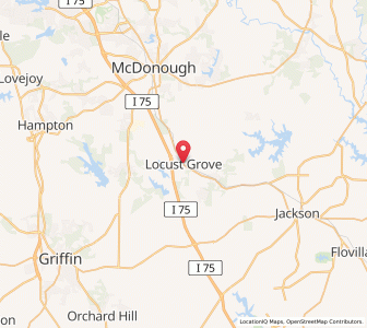 Map of Locust Grove, Georgia