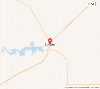 Map of Logan, New Mexico