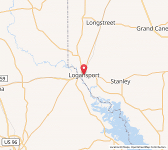 Map of Logansport, Louisiana