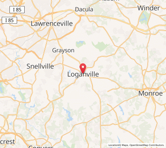 Map of Loganville, Georgia