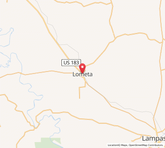 Map of Lometa, Texas