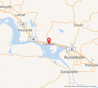 Map of London, Arkansas