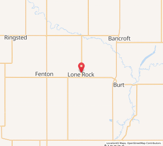Map of Lone Rock, Iowa