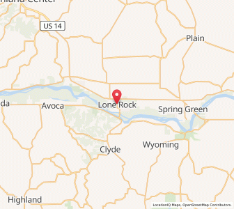 Map of Lone Rock, Wisconsin