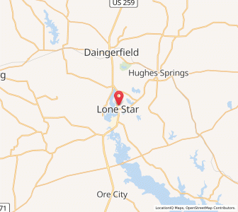 Map of Lone Star, Texas