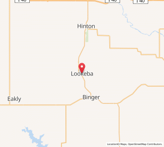 Map of Lookeba, Oklahoma