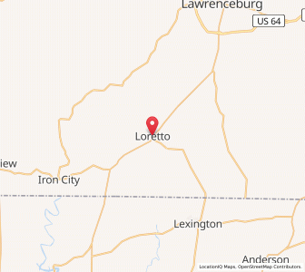 Map of Loretto, Tennessee