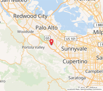 Map of Los Altos Hills, California