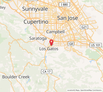 Map of Los Gatos, California