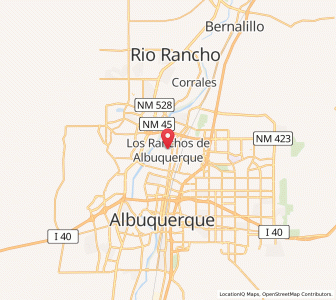 Map of Los Ranchos de Albuquerque, New Mexico