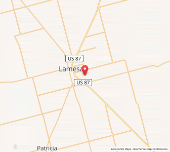 Map of Los Ybanez, Texas