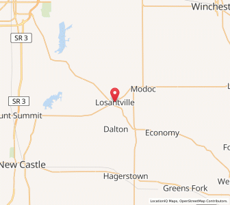 Map of Losantville, Indiana