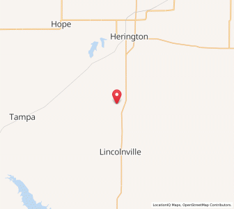 Map of Lost Springs, Kansas