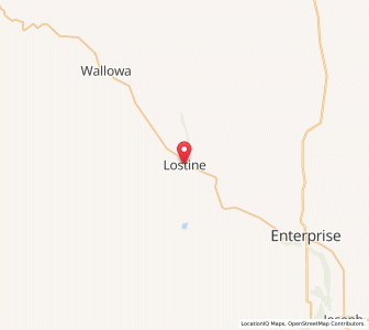 Map of Lostine, Oregon